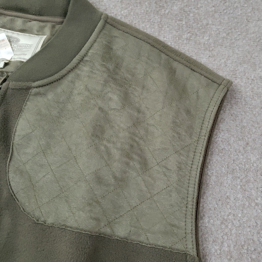 Boyt Harness Company Vest Men 2XL‎ Green Fleece Full Zip Shoulder Patch Shooting - Picture 10 of 12